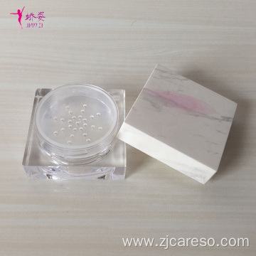 Cosmetic Powder Jar with Water Transfer Printing Lid